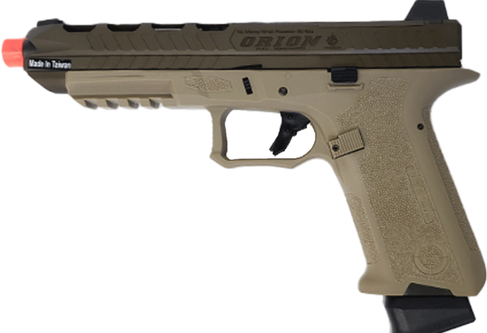 Poseidon Orion No. 3 Performance gas blowback pistol GEN2, FDE/tan