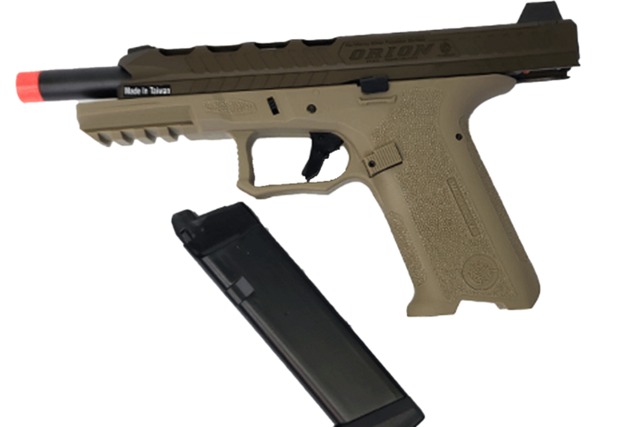Poseidon Orion No. 3 Performance gas blowback pistol GEN2, FDE/tan