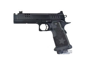 6mmProShop Staccato Licensed XC 2011 Gas Blowback T8 Airsoft Pistol w/ Muzzle Compensator