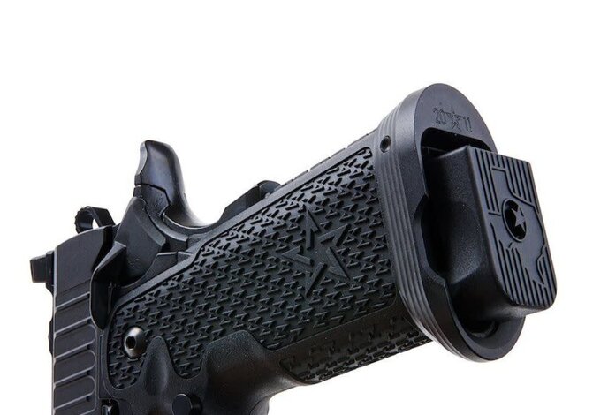 EMG Staccato Licensed P 2011 Gas Blowback Airsoft Pistol Pro Grip Standard Green Gas
