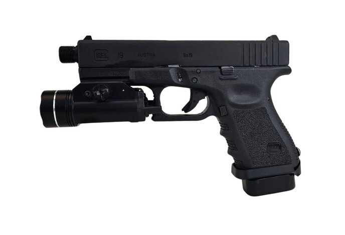 AEX Custom POCKET ROCKET – Elite Force GLOCK 19 Gen3 GBB Pistol BLK