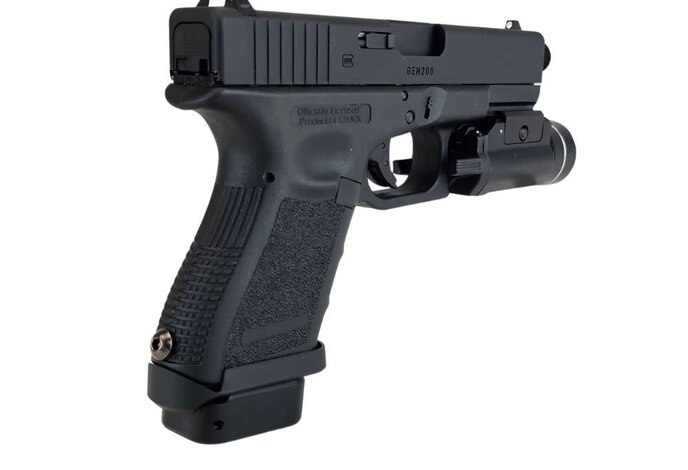 AEX Custom POCKET ROCKET – Elite Force GLOCK 19 Gen3 GBB Pistol BLK