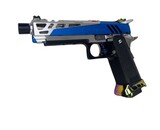 AEX CUSTOM BLUE STEEL Tokyo Marui Hi Capa 5.1 Gas Blowback Pistol, Blue / Silver