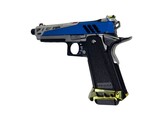 AEX CUSTOM BLUE STEEL Tokyo Marui Hi Capa 5.1 Gas Blowback Pistol, Blue / Silver