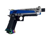 AEX CUSTOM BLUE STEEL Tokyo Marui Hi Capa 5.1 Gas Blowback Pistol, Blue / Silver