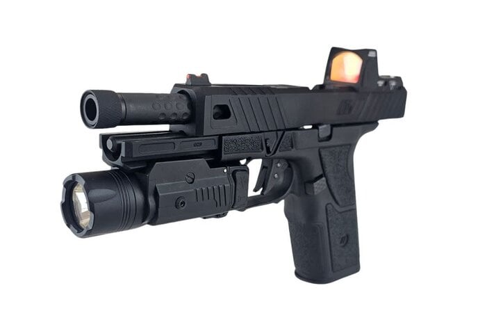 AEX Custom SMOOTH OPERATOR – PTS ZEV 0Z9 Elite GBB Pistol BLK