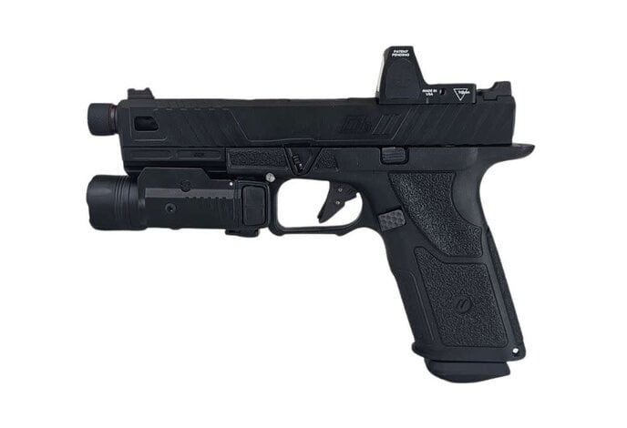 AEX Custom SMOOTH OPERATOR – PTS ZEV 0Z9 Elite GBB Pistol BLK