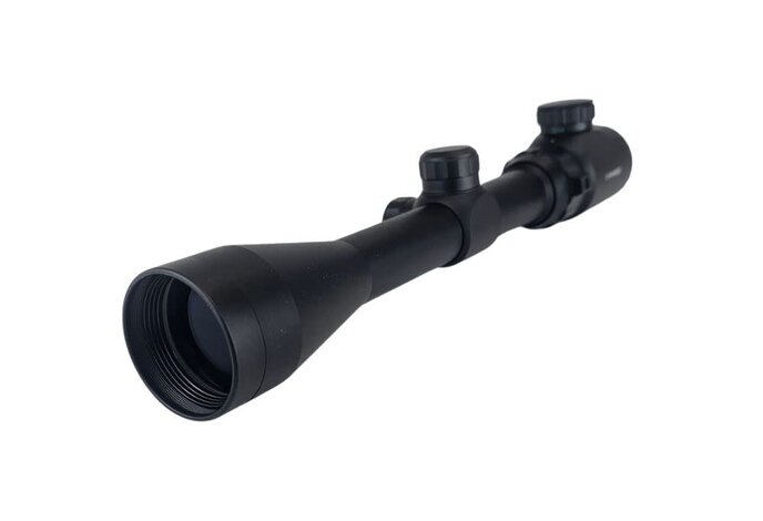 3-9X40E illuminated target scope, includes scope rings