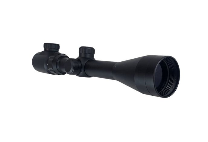 3-9X40E illuminated target scope, includes scope rings