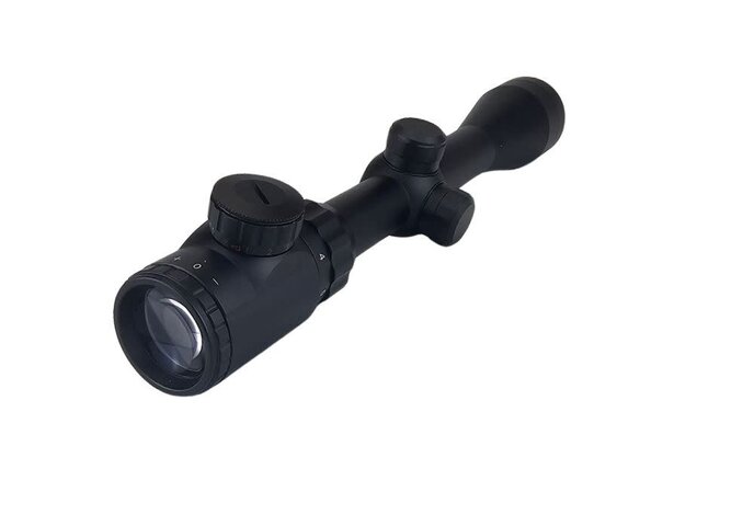 3-9X40E illuminated target scope, includes scope rings