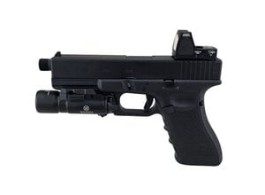 Elite Force AEX Custom NIGHT WATCH  Elite Force GLOCK G17 GEN4 Green Gas Full Blowback Pistol by VFC Black