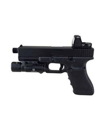 Elite Force AEX Custom NIGHT WATCH  Elite Force GLOCK G17 GEN4 Green Gas Full Blowback Pistol by VFC Black