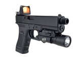 AEX Custom NIGHT WATCH  Elite Force GLOCK G17 GEN4 Green Gas Full Blowback Pistol by VFC Black