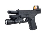 AEX Custom NIGHT WATCH  Elite Force GLOCK G17 GEN4 Green Gas Full Blowback Pistol by VFC Black