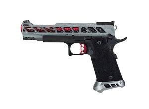 Tokyo Marui AEX Custom BLOOD SPORT Tokyo Marui Hi Capa 5.1 Gas Blowback Pistol, Grey / Red / Black