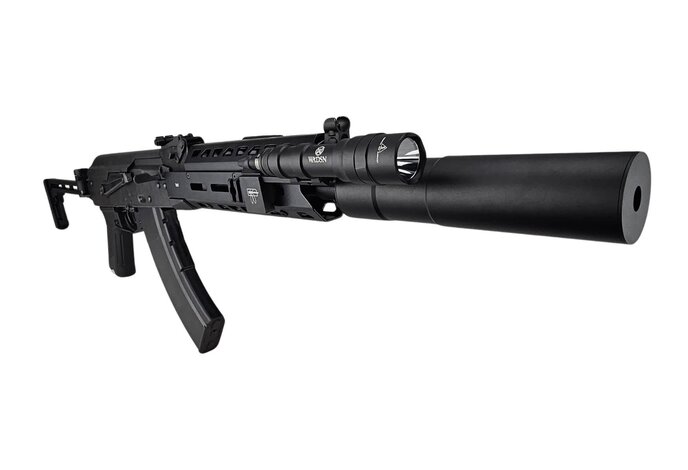 AEX Custom ENTRENCHED LCT AK-104 Steel AEG Airsoft Rifle w/ ASTER v2 - Battery / Charger Combo Black