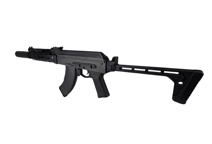 AEX Custom ENTRENCHED LCT AK-104 Steel AEG Airsoft Rifle w/ ASTER v2 - Battery / Charger Combo Black