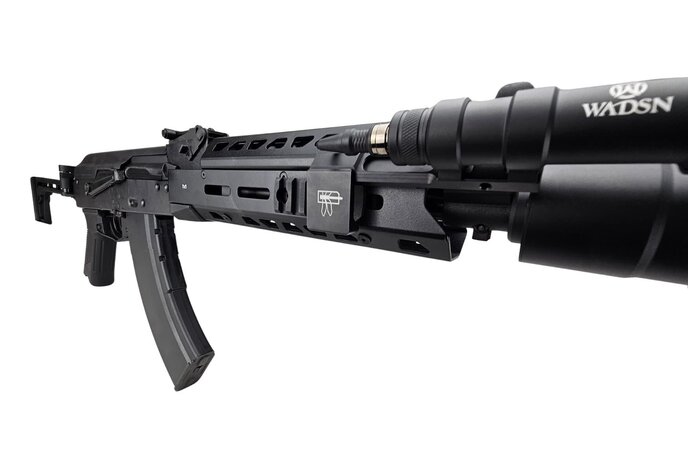 AEX Custom ENTRENCHED LCT AK-104 Steel AEG Airsoft Rifle w/ ASTER v2 - Battery / Charger Combo Black