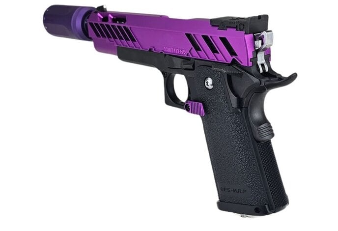 AEX Custom SACTOWN PROUD Tokyo Marui Hi Capa 5.1 Gas Blowback Pistol, Purple / Black