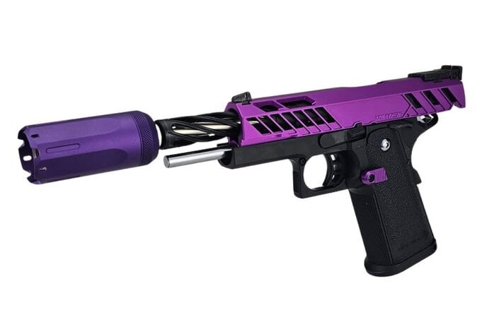 AEX Custom SACTOWN PROUD Tokyo Marui Hi Capa 5.1 Gas Blowback Pistol, Purple / Black