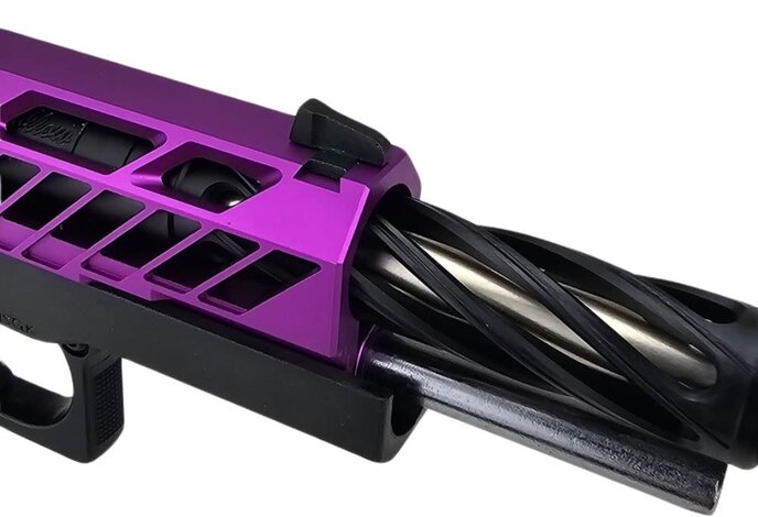 AEX Custom SACTOWN PROUD Tokyo Marui Hi Capa 5.1 Gas Blowback Pistol, Purple / Black