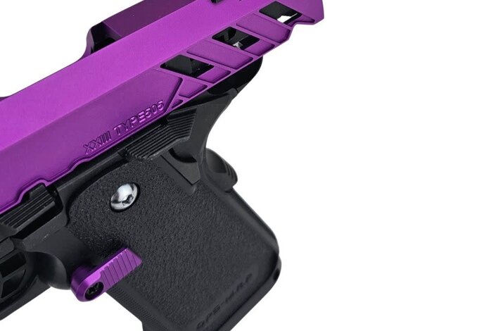 AEX Custom SACTOWN PROUD Tokyo Marui Hi Capa 5.1 Gas Blowback Pistol, Purple / Black