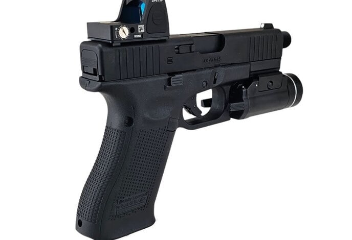 AEX Custom DEAD OPS Umarex Elite Force GLOCK G45 GEN5 Green Gas Full Blowback Pistol by VFC