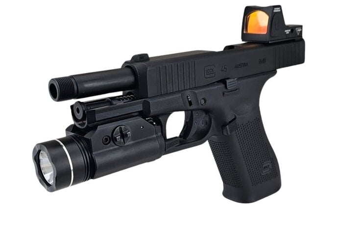 AEX Custom DEAD OPS Umarex Elite Force GLOCK G45 GEN5 Green Gas Full Blowback Pistol by VFC