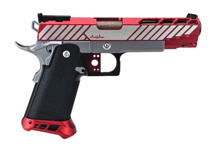 AEX Custom CRIMSON CHIN Tokyo Marui Hi Capa 5.1 Gas Blowback Pistol, Black / FDE
