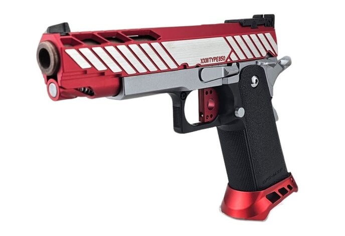 AEX Custom CRIMSON CHIN Tokyo Marui Hi Capa 5.1 Gas Blowback Pistol, Black / FDE