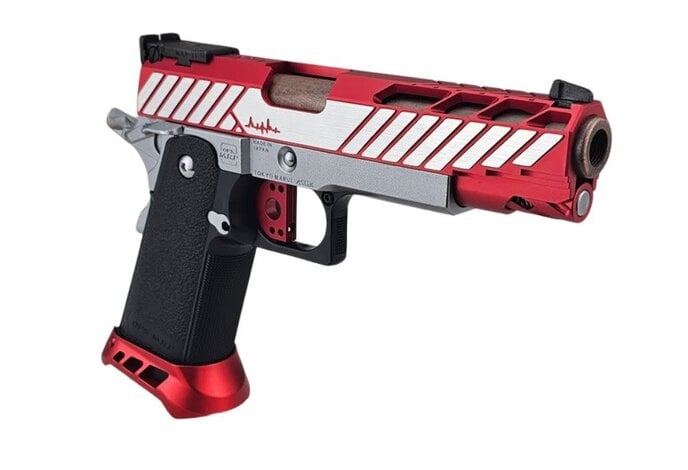 AEX Custom CRIMSON CHIN Tokyo Marui Hi Capa 5.1 Gas Blowback Pistol, Black / FDE