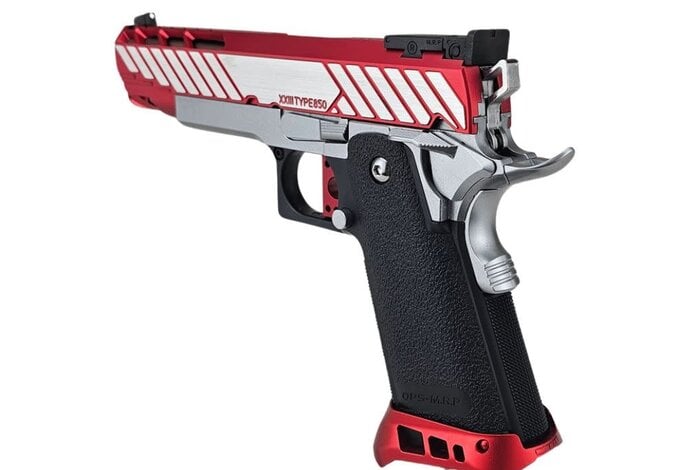 AEX Custom CRIMSON CHIN Tokyo Marui Hi Capa 5.1 Gas Blowback Pistol, Black / FDE