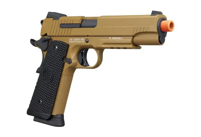 SIG ProForce 1911 Emporer Scorpion airsoft blowback pistol, CO2, tan