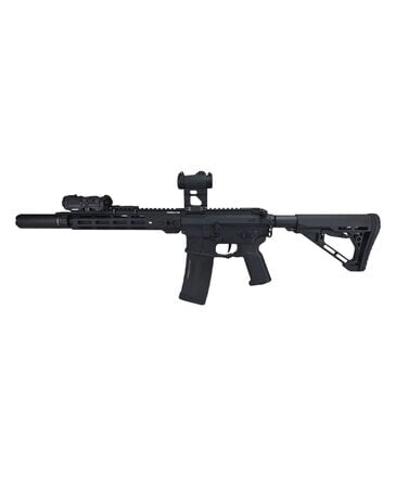 Lancer Tactical AEX Custom HIGH ROLLER Lancer Tactical Gen 4 Predator Delta 10" Rail Faxon Sight Gate ASTER, Black