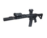 AEX Custom HIGH ROLLER Lancer Tactical Gen 4 Predator Delta 10" Rail Faxon Sight Gate ASTER, Black