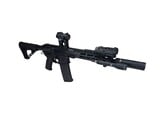AEX Custom HIGH ROLLER Lancer Tactical Gen 4 Predator Delta 10" Rail Faxon Sight Gate ASTER, Black