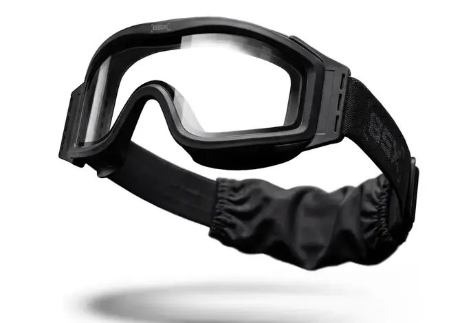 BSX Tango Airsoft Goggles, Dual Pane Thermal Clear Lens, Black