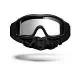 BSX Tango Airsoft Goggles, Dual Pane Thermal Clear Lens, Black