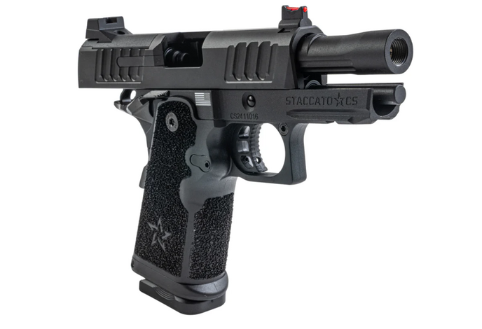 EMG Staccato CS Compact 2011 gas blowback airsoft pistol, master grip ,green gas