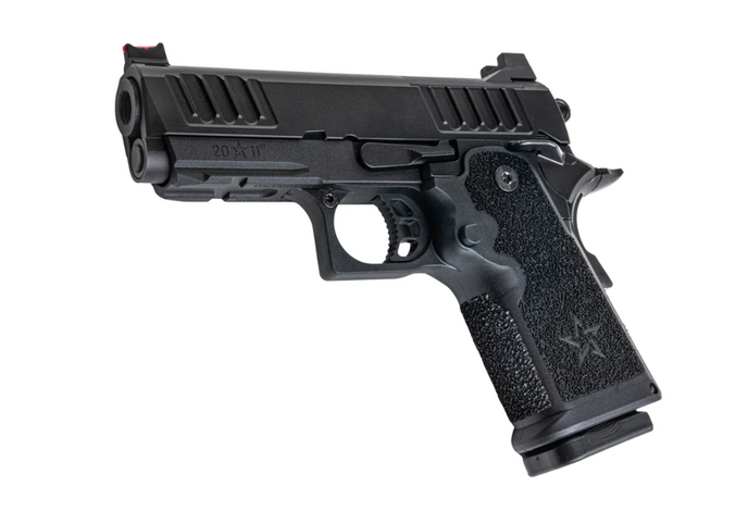 EMG Staccato CS Compact 2011 gas blowback airsoft pistol, master grip ,green gas