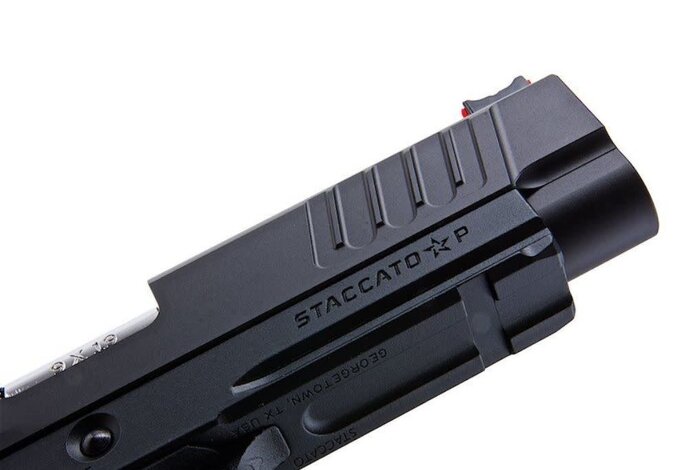 6mmProShop Staccato Licensed P 2011 Gas Blowback T8 Airsoft Pistol (Green Gas)