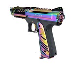 AEX Custom ABALONE SHELL - Action Army AAP-01 Gas Blowback Gun, Gray / Rainbow