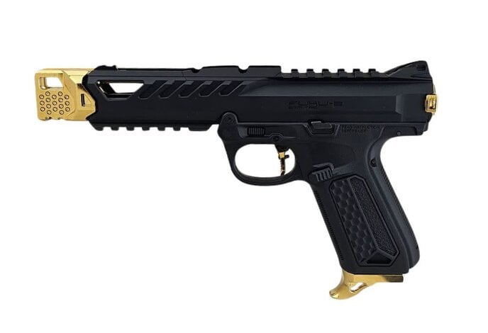 AEX Custom UMBREON Action Army AAP-01 Gas Blowback Custom Gun, Black / Gold