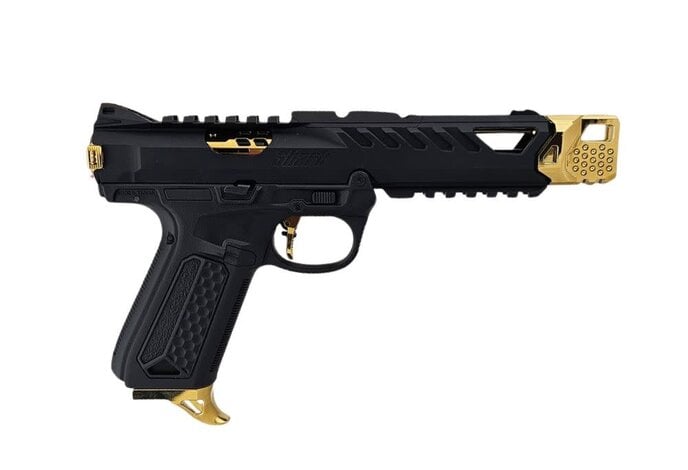 AEX Custom UMBREON Action Army AAP-01 Gas Blowback Custom Gun, Black / Gold