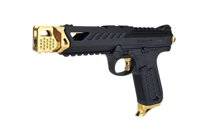 AEX Custom UMBREON Action Army AAP-01 Gas Blowback Custom Gun, Black / Gold