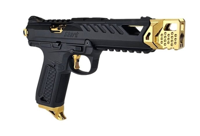 AEX Custom UMBREON Action Army AAP-01 Gas Blowback Custom Gun, Black / Gold