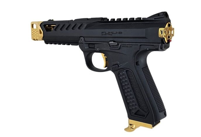 AEX Custom UMBREON Action Army AAP-01 Gas Blowback Custom Gun, Black / Gold