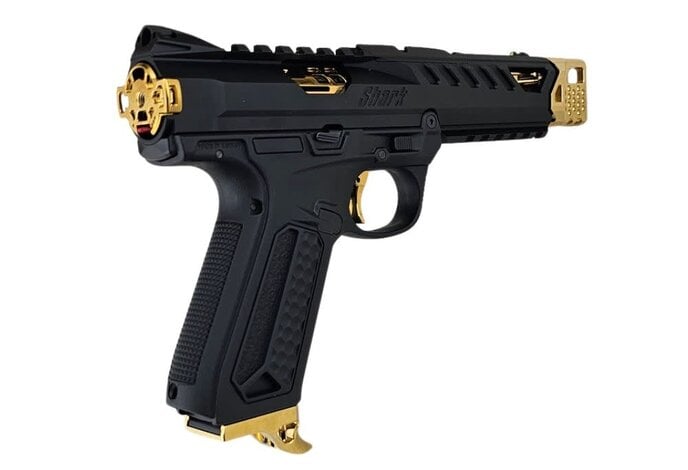 AEX Custom UMBREON Action Army AAP-01 Gas Blowback Custom Gun, Black / Gold