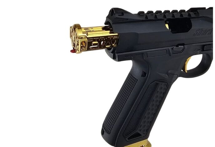 AEX Custom UMBREON Action Army AAP-01 Gas Blowback Custom Gun, Black / Gold