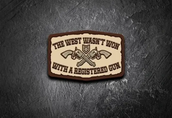 PatchOps The West Wasn't Won with Registered Guns PVC Morale Patch
